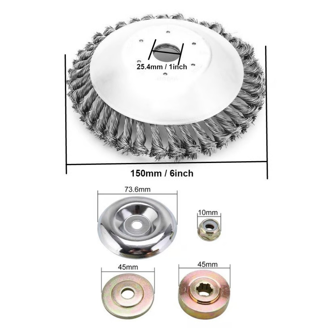 Medidas del disco de 150 mm y adaptadores incluidos
