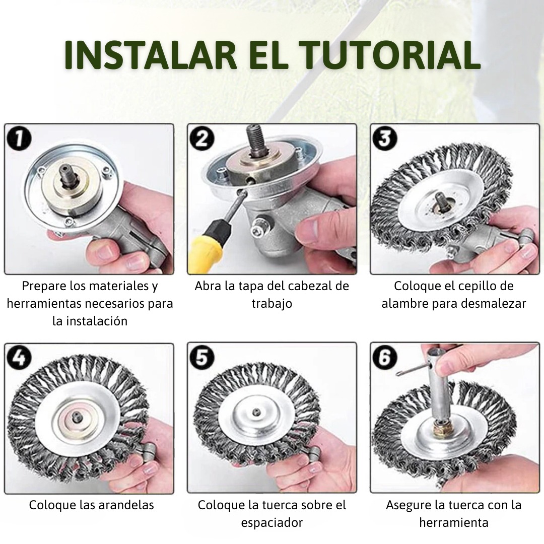 Guía de seis pasos para montar el disco en la máquina